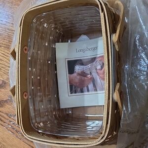 Longaberger 2003 Woven Memories Holiday Helper Basket - Cream